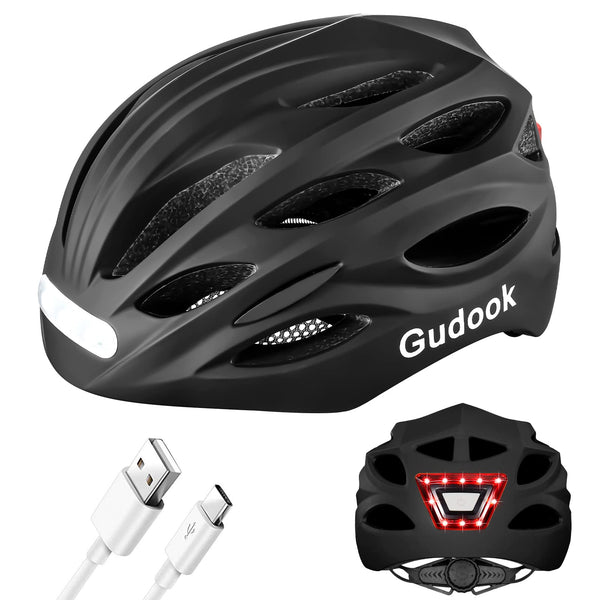 Gudook Bike Helmet with LED Light - TRIPPER ELECTRIC BIKES