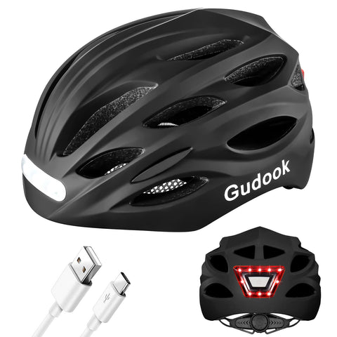 Gudook Bike Helmet with LED Light - TRIPPER ELECTRIC BIKES