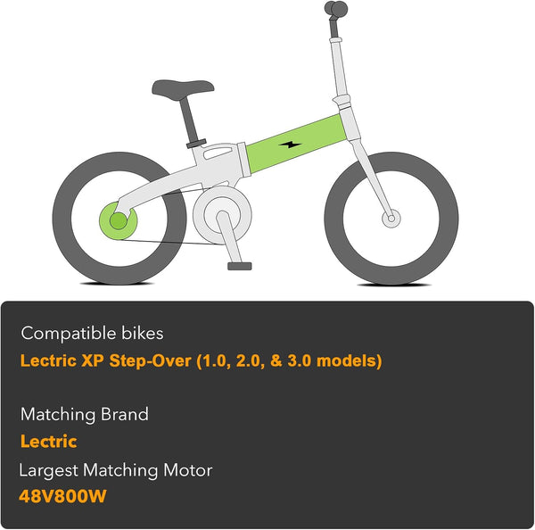YS YOSE POWER 48V 11.6Ah Ebike Battery Compatible with Lectric XP3 Step-Over Electric Bicycle Fit for Lectric XP Step-Over 1.0 2.0 3.0 48V Battery Replacement
