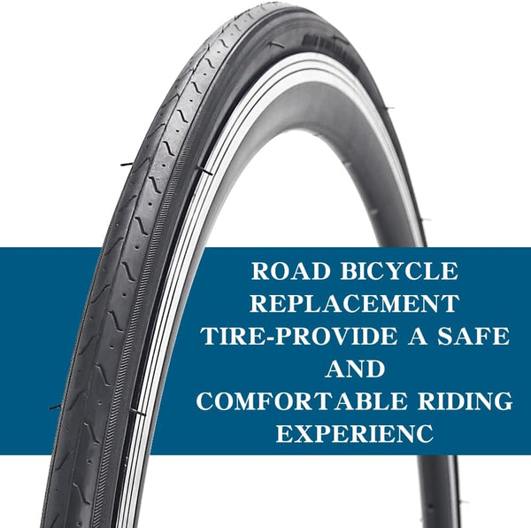 2 Pack 700x23C Bike Tire Foldable Repalcement Tires for Road Bicycle