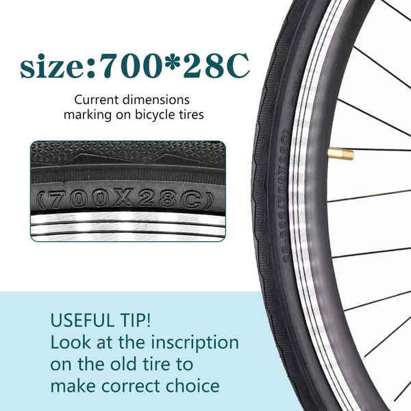 2 Pack 700x23C/25C/28C/35C/38C Bike Tires Plus Bike Inner Tubes Presta Valve 48mm or Schrader Valve 48mm Foldable Replacement Tires for Road Bicycle