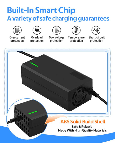 58.8V 3A/5A Charger with 6 Plug Suitable for Various Lithium Batteries, Such as Lawn Mower and Wheelchair Lithium Batteries, etc. (3A-6 Plug)