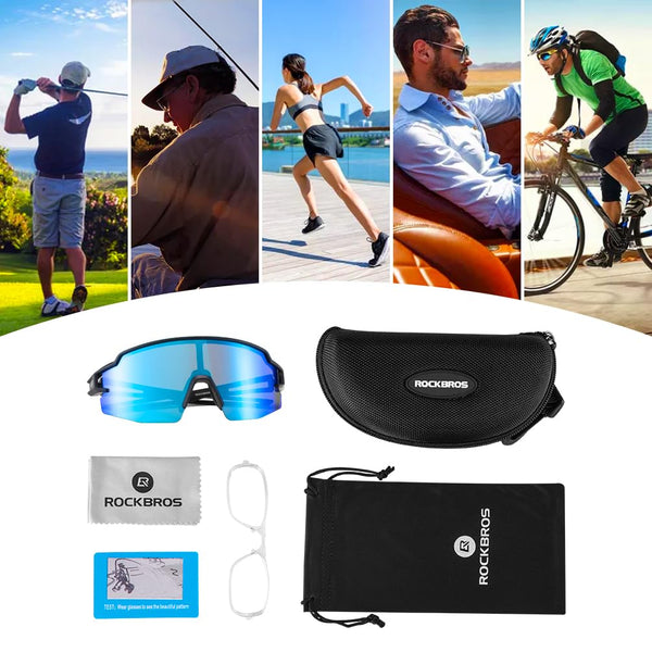 ROCKBROS Polarized Sunglasses for Men Women UV Protection Cycling Sunglasses Sport Glasses