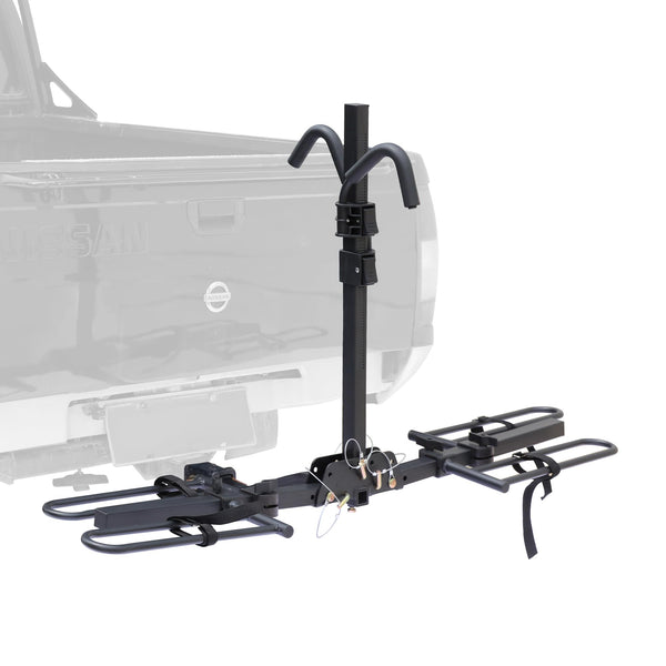 Young Bike Rack Hitch for Car - 200LB 2-Bike Rack Hitch Mount Platform Style Hitch Bike Rack，Smart Tilting & Easy Fold for Car SUV with 2 Inch Receiver，Bike Carrier Fits Up to 5-inch Fat Tire - TRIPPER ELECTRIC BIKES