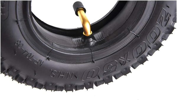 200x50 Dirt Scooter Knobby Tire and Inner Tube set 8x2 scooter tire & tube set compatible with Pro RDS RX200 E100 E150 E200 Dune Buggy go kart Pneumatic Tyre - one set