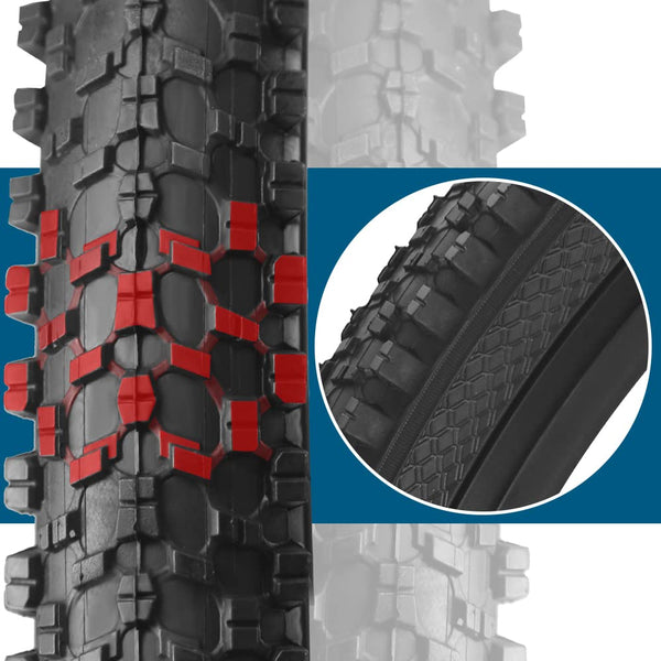 2 Pack Bike Tire 24 26 27.5 X 1.95 27.5 29 X 2.125 Inch Folding Replacement Bike Tire with Tire Levers Foldable Bead Wire Bicycle Tire for Mountain Bike