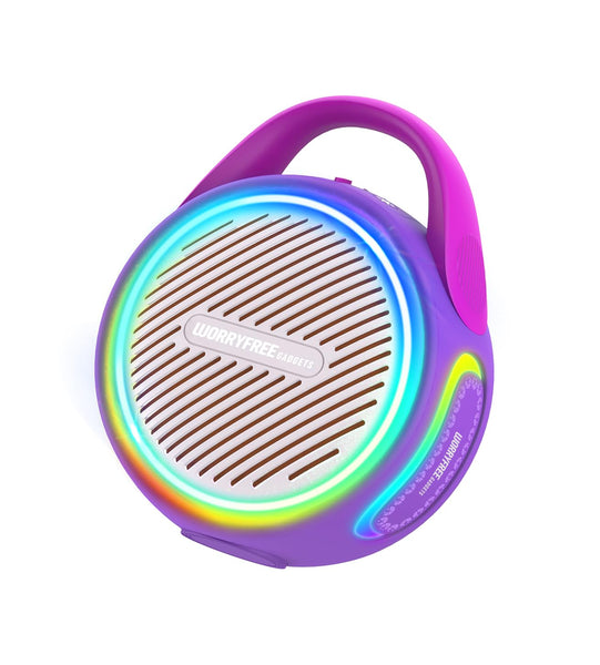20W Portable Wireless Bluetooth Speaker with Two Microphones Mini Karaoke (Purple)