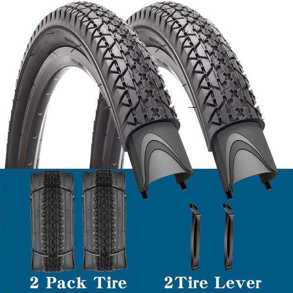 26 Inch Bike Tires 26 X 2.125(57-559) Replacement Tires or Schrader Valve Inner Tubes AV 32mm for Beach Cruiser Bike