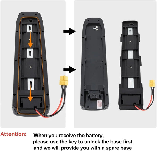 Ebike Battery 48V14Ah 672W External Battery Pack for RadExpand 5 Plus RadWagon RadRunner 2 RadWagon 4 5 RadPower Folding Utility E-Bike Batteries