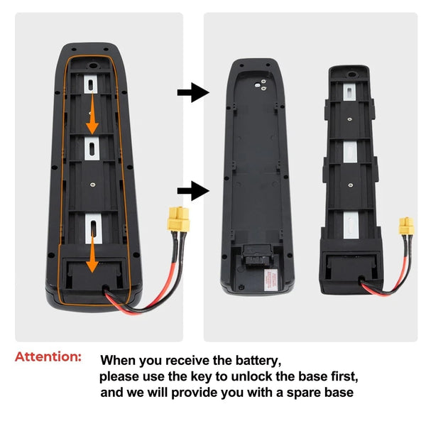 Ebike Battery 48V 14Ah 672W Electric Bike External Battery Pack for RadExpand 5 Plus RadWagon RadRunner 2 RadWagon 4 5 Rad Power Folding Utility E-Bike Batteries with Base UL 2271
