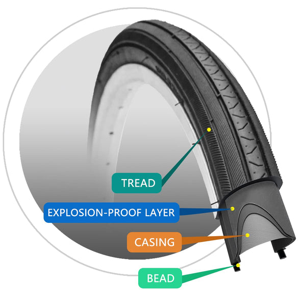 27 X 1 1/4 Bike Tire 27 Inch Road Bike Tires 32-630 Folding Bead Replacement Bicycle Tire Set