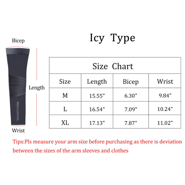 ROCKBROS Sun Protection Arm Sleeves Cooling Running Golf Fishing Cycling Arm Sleeves