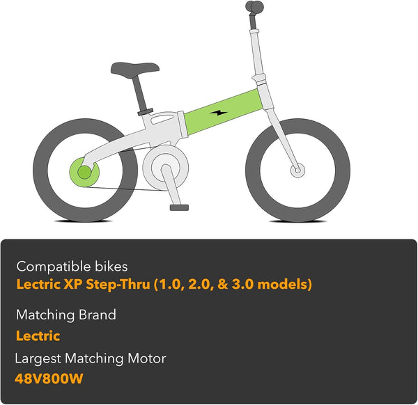 YS YOSE POWER Folding 48V 11.6Ah 558Wh Ebike Battery Compatible with Lectric XP3 Step-Thru Electric Bicycles Fit for Lectric XP Step-Thru 1.0 2.0 3.0 750W 500W Motor Spare Electric Bike Battery