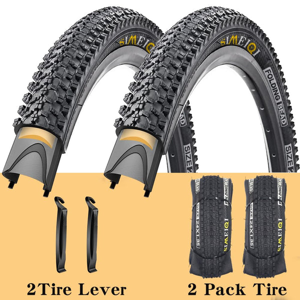 24 X 1.95 Inch Folding Bike Tires with 3mm Anti Puncture Proof Protection for Mountain Bicycles