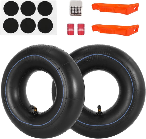2 Pack of 11x4-4 Inner Tube and Repair Kit TR87 Bent Stem also Fits 11X4.00-4 4.10-4 4.10/3.50-4 Tire Replacement for Hand Truck, Lawn Mower, Wheelbarrow, Tractor, Garden Carts Tire Tube