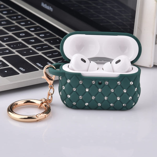 Case Compatible with AirPod Pro 2 Protective Cover with Keychain (503-Green)