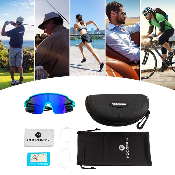 ROCKBROS Polarized Sunglasses for Men Women UV Protection Cycling Sunglasses Sport Glasses
