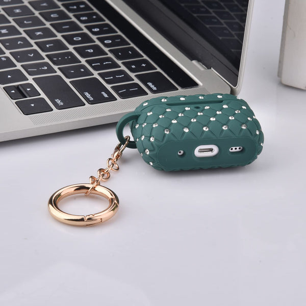 Case Compatible with AirPod Pro 2 Protective Cover with Keychain (503-Green)
