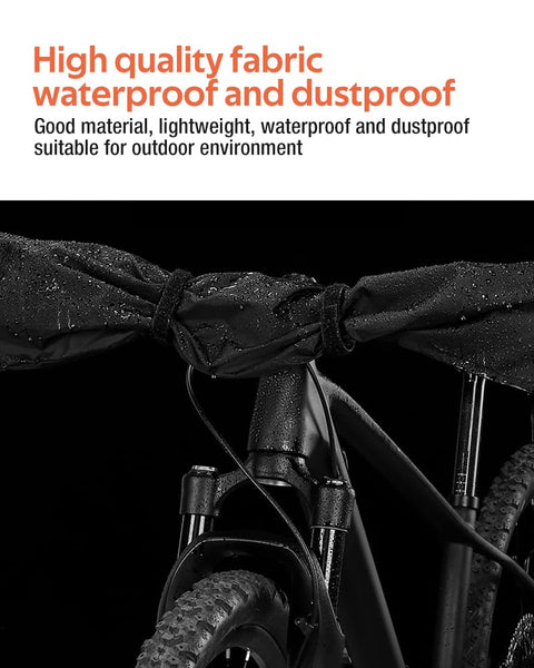 2-Piece Bike Cover for Handlebar,Easy to Install and disassemble.2P-Standard / 1P-Large Bicycle Handlebar Cover Waterproof