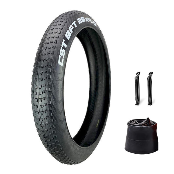 20x4.0 Fat Bike Tire, Replacement Bike Tires with Tube, Foldable Snow Bicycle Tires Kit, High-Performance Puncture Resistant Fat Tire for E-Bikes Mountain Bikes, Bike Tire for Street or Trail Riding