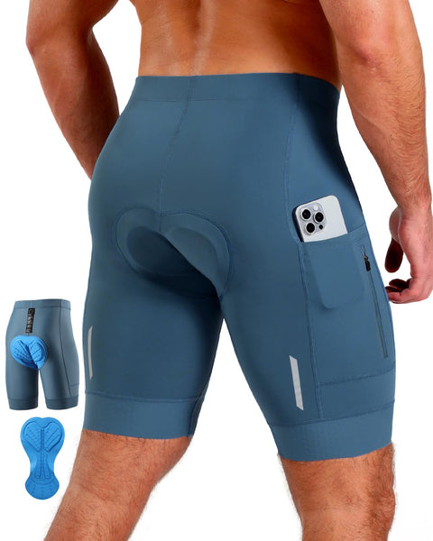 Sportneer Padded Bike Shorts for Men - 4D Padding Mens Bicycle Cycling Biking Clothing Shorts, Breathable and Absorbent