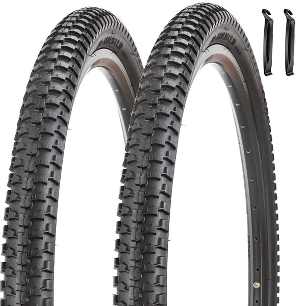 2 Pack 26/27.5 x 2.10 Bike Tires 26/27.5 inch Folding Bike Tires Fit for 26/27.5 X 1.95/2.10/2.125 Mountain Bike Beach Cruiser Bike City Urban Bicycles Bikes