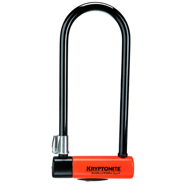 Kryptonite Evolution Long Shackle Bike U-Lock, Anti-Theft Security, 14mm Steel Shackle with Mounting Bracket and Keys, High Security for Bicycles Scooters,Black | bike-locks