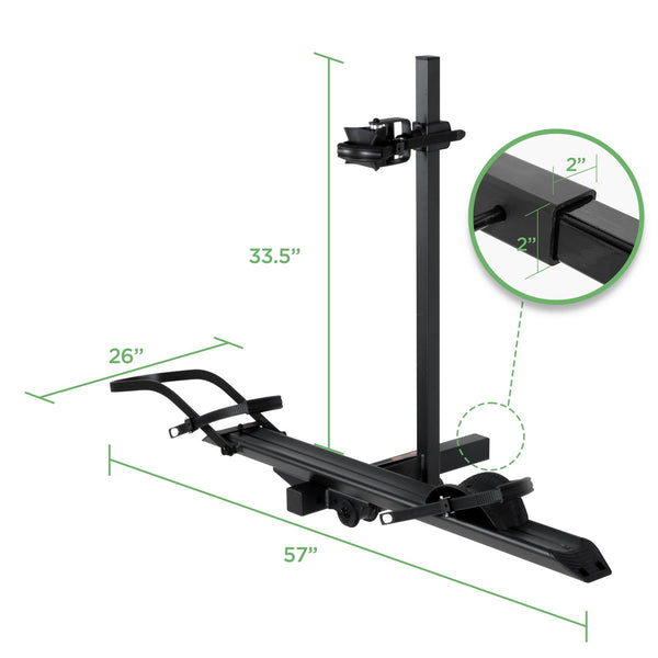 YOUNG ELECTRIC 200LBS EZ-FOLD Aluminum 2-Ebike Carrier with Ramp for Bikes and Electric Bike, Car SUV Truck Van RV and Trailer