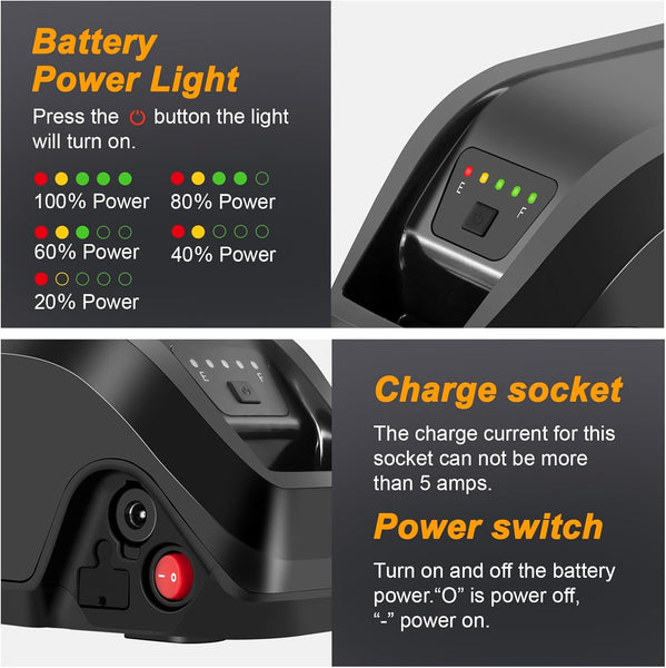 YS YOSE POWER Ebike Battery 36V 13Ah Compatible with Jasion EB5 Electric Bicycle 36V Electric Bike Batteries for EB5 E Bike Battery Replacement