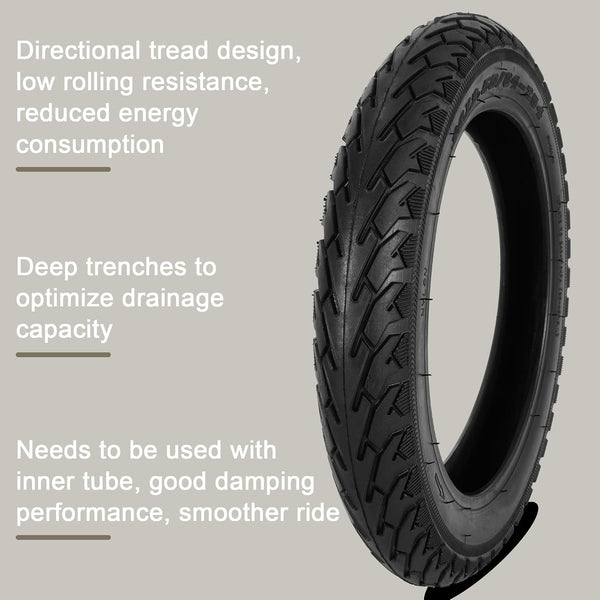 14X2.50 Bike Tire, 2.50-10 Tire for Bicicleta Jetson Kids Bike and Motorcycle Uses 10 inch Hub, Replacement 14 inch Street Bike Tire
