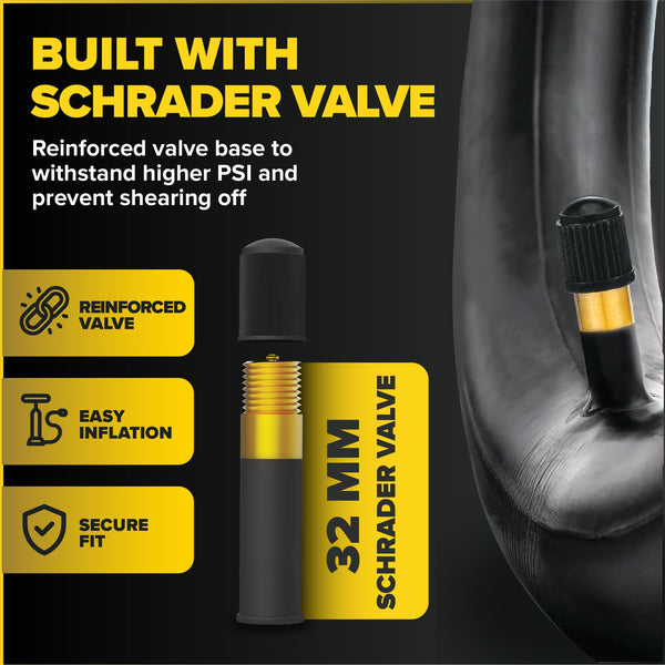 Ultraverse 20x4.0, 24x4.0, 26x4.0, 20x3.0, 26x3.0, 16x3.0, Inner Tube Set with Schrader Valve - Ideal for Mountain Bikes & E-Bikes with Fat Tires - Durable & Reliable 2 Pack with Tire Levers - TRIPPER ELECTRIC BIKES