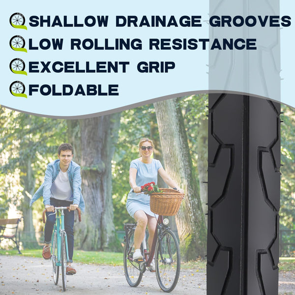 26x1.95 Slick Bike Tires (50-559) or with 26" Bike Tubes 32mm Schrader Valve Suitable for 26 x 1.90 26 x 1.95 26 x 2.0 26 x 2.125 Bicycle Tires and Tubes for City Road Bicycles