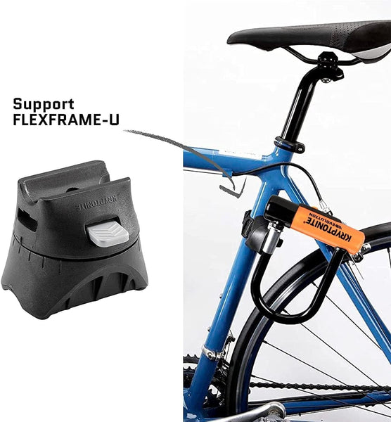 Kryptonite Evolution Standard Bike U-Lock, 4x9 Inch - 14mm Max-Performance Steel Shackle with Double Deadbolt, Includes 3 Keys, Convenient Carry Bracket - High-Security Bicycle Lock, Black, 3.5 lbs