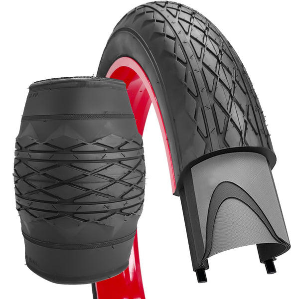 20x4.0 Bike Tire for Electric Bikes - Puncture Resistant All-Terrain Fat Tire with Durable Tread, High Traction for Mountain/Snow/Road - Compatible with E-Bikes 20x4.0 Inches