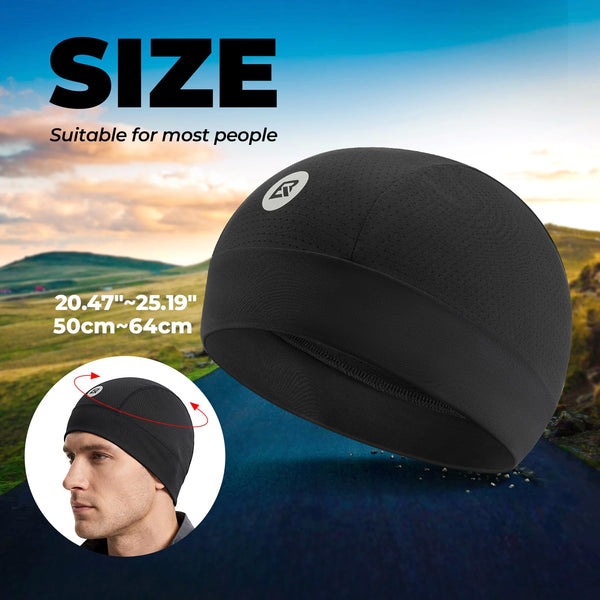 ROCKBROS Cooling Skull Caps for Men Women,Hard Hat Liner Helmet Liner Cycling Cap Motorcycle Sweat Wicking Head Wrap 2 Packs