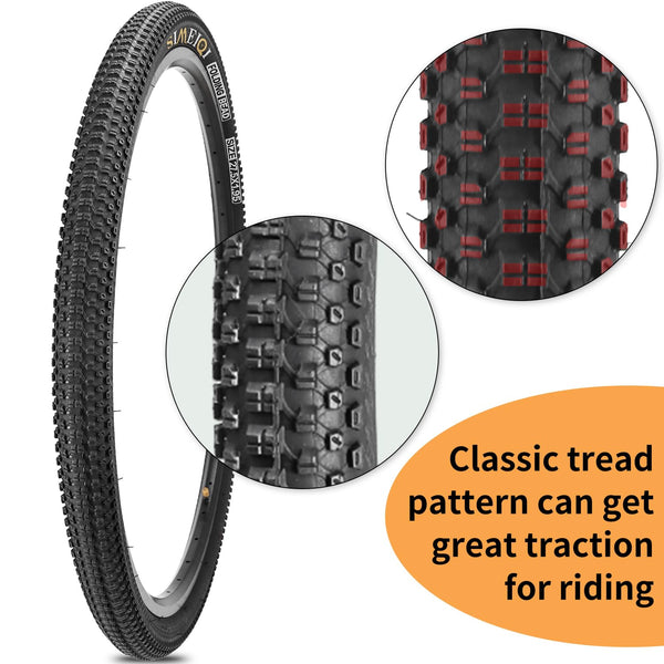 27.5 X 1.95 Inch Folding Bike Tires with 3mm Anti Puncture Proof Protection for Mountain Bicycles