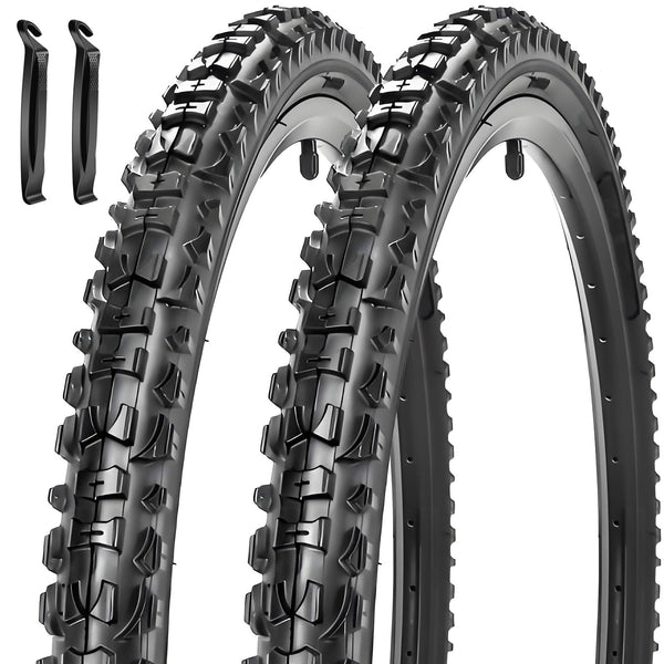 2 Pack 16/20/24 X 1.75/1.95/2.125 Bike Tires 16/20/24 Inch Folding Replacement Bicycle Tires Suitable for Mountain Beach Cruiser Bike Replacement Tires