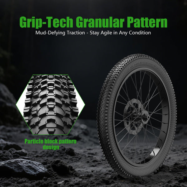 2 Pack Mountain Bike Tires, 24/26x1.95/2.125inch Folding Replacement Mountain Bicycle Tires and Tubes with 2 Inner Tubes & Levers, Puncture-Resistant & Wear-Resistant Bicycle Tires