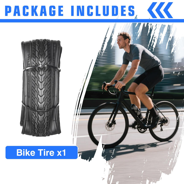 26x1.75 Bike Tires (47-559) 26 Inch Bike Tires or with 26" Bike Tubes 32mm Schrader Valve Suitable for 26 x 1.5 26 x 1.75 26 x 1.95 Bicycle Tires and Tubes for City Road Bicycles