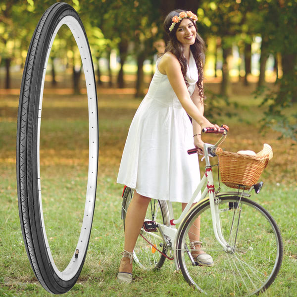 26X1 3/8 (37-590) Road Bike Tires with or Without Bike Tubes 26x1.3/8 32mm AV Schrader Valve