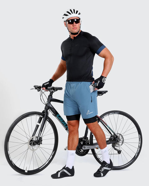 Sportneer Bike Shorts for Men - 3D Padded Lightweight MTB Fit Riding Biking Bicycle Biker Shorts with Zipper Pockets
