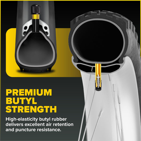 Ultraverse 20x4.0, 24x4.0, 26x4.0, 20x3.0, 26x3.0, 16x3.0, Inner Tube Set with Schrader Valve - Ideal for Mountain Bikes & E-Bikes with Fat Tires - Durable & Reliable 2 Pack with Tire Levers - TRIPPER ELECTRIC BIKES