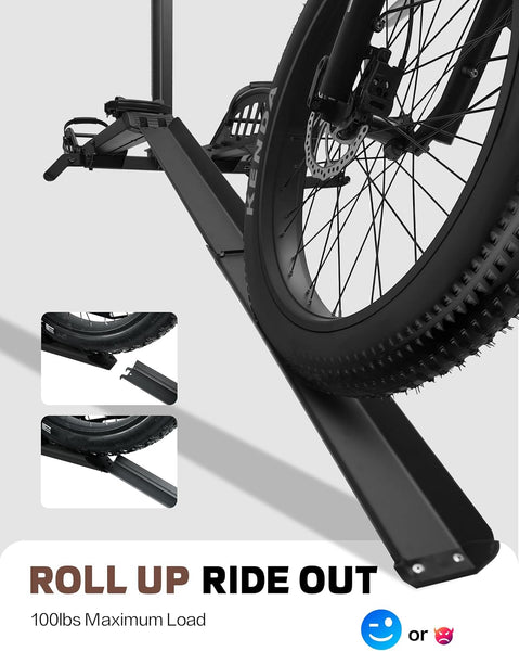 Bundle: Young Electric 200lbs 2 E-Bike Rack with Ramp，Bike Rack Brake Light & Plate Kit