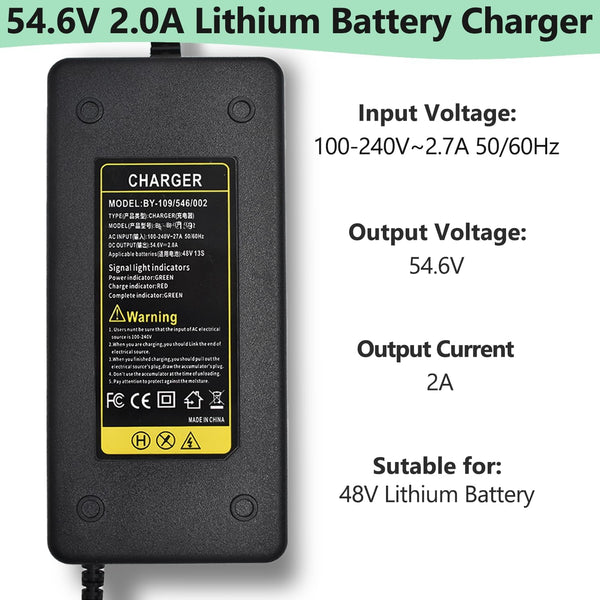 Universal 54.6V Fast Charger (48V E-Bike Batteries) - TRIPPER ELECTRIC BIKES