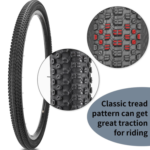 Bike Tire 24/26/27.5 x 1.95 27.5/29 X 2.125 Inch Folding Bead Replacement Bike Tire for Mountain Bike