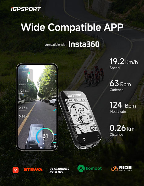 iGPSPORT BSC100S Bicycle/Bike Computer Wireless, 2.6 inch LCD Display Rechargeable Waterproof GPS Cycling Computer - TRIPPER ELECTRIC BIKES