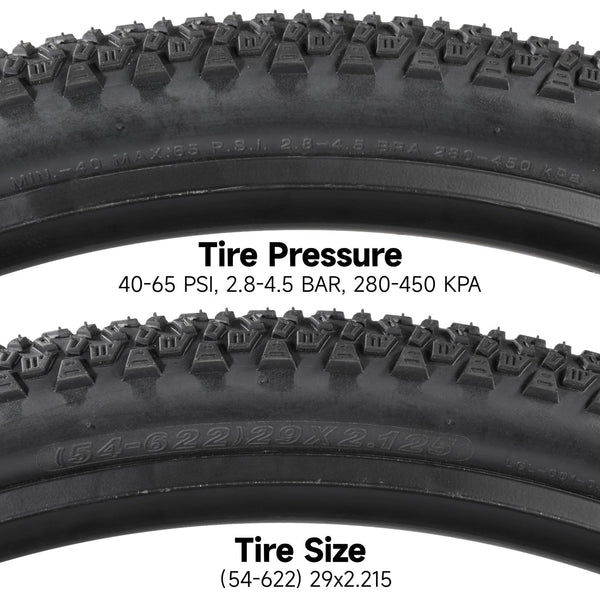 yeesport 29 inch Bike tire Replacement Set, 2-Pcs 29" x 2.215" Mountain Bike Tire Tube 57-622 with Levers Compatible Compatible with 29x2.0 29x2.10 29x2.125 Bicycle Tires