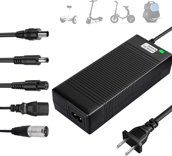 EVAPLUS 5 in 1 Plugs 54.6V Fast Charger, Universal for 48V 13S Lithium Batteries, Pinkind 48V Li-ion Battery Charger Replacement for Razor, Jetson, Voyage, Gotrax, Ninebot,Segway, Hiboy