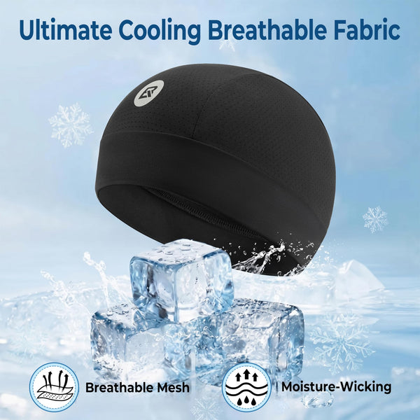 ROCKBROS Cooling Skull Caps for Men Women,Hard Hat Liner Helmet Liner Cycling Cap Motorcycle Sweat Wicking Head Wrap 2 Packs