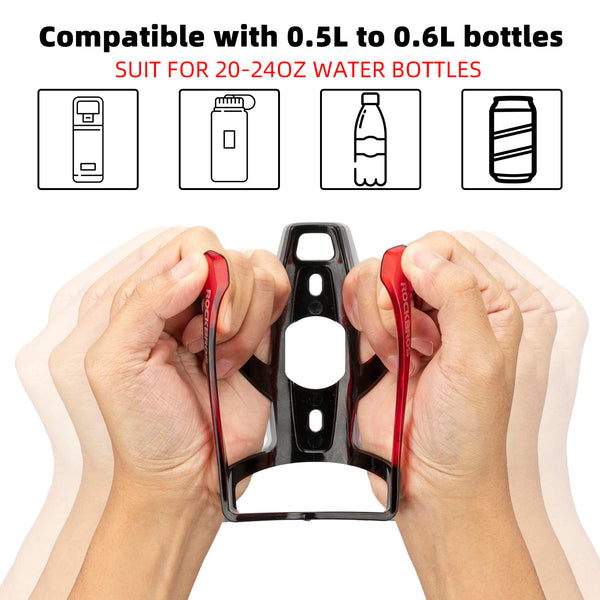 ROCKBROS Bike Water Bottle Holder Ultra-Light Bicycle Bottle Cages with Screws Tool, Universal Bike Cup Holder for Road MTB Mountain Bikes Cycling Accessories（2 Pack） - TRIPPER ELECTRIC BIKES